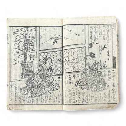 Hi no Kiku Shirube Kagami 簸の菊標鏡 – Edo Period Color Illustrated Woodblock Book (3 Volumes in One)-B92