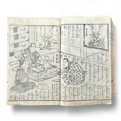 Hi no Kiku Shirube Kagami 簸の菊標鏡 – Edo Period Color Illustrated Woodblock Book (3 Volumes in One)-B92