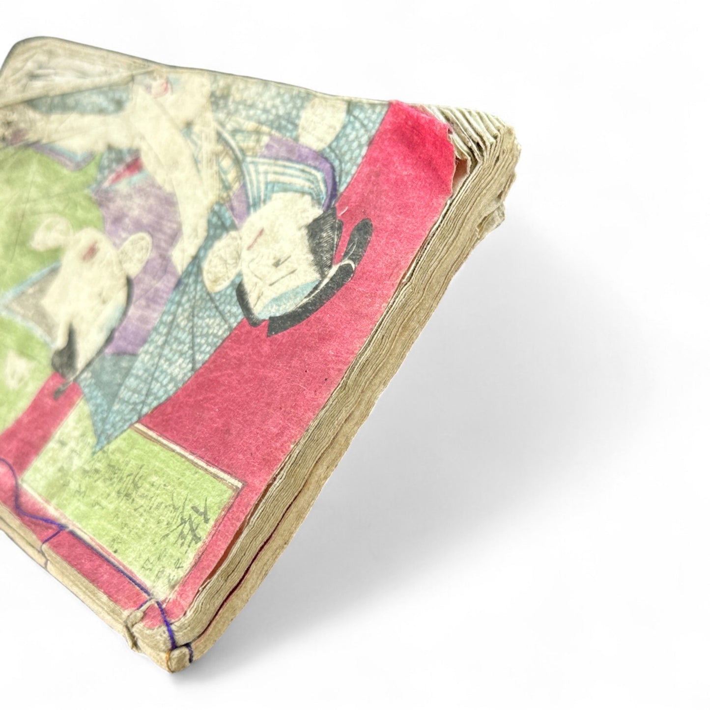 Edo Period Samurai Illustrated Book – Two Volumes Combined – Woodblock Printed Japanese Antique-B93