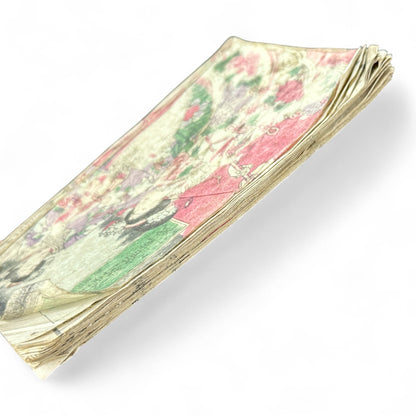 Edo Period Samurai & Landscape Illustrated Book – Two Volumes in One – Japanese Woodblock Printing-B94