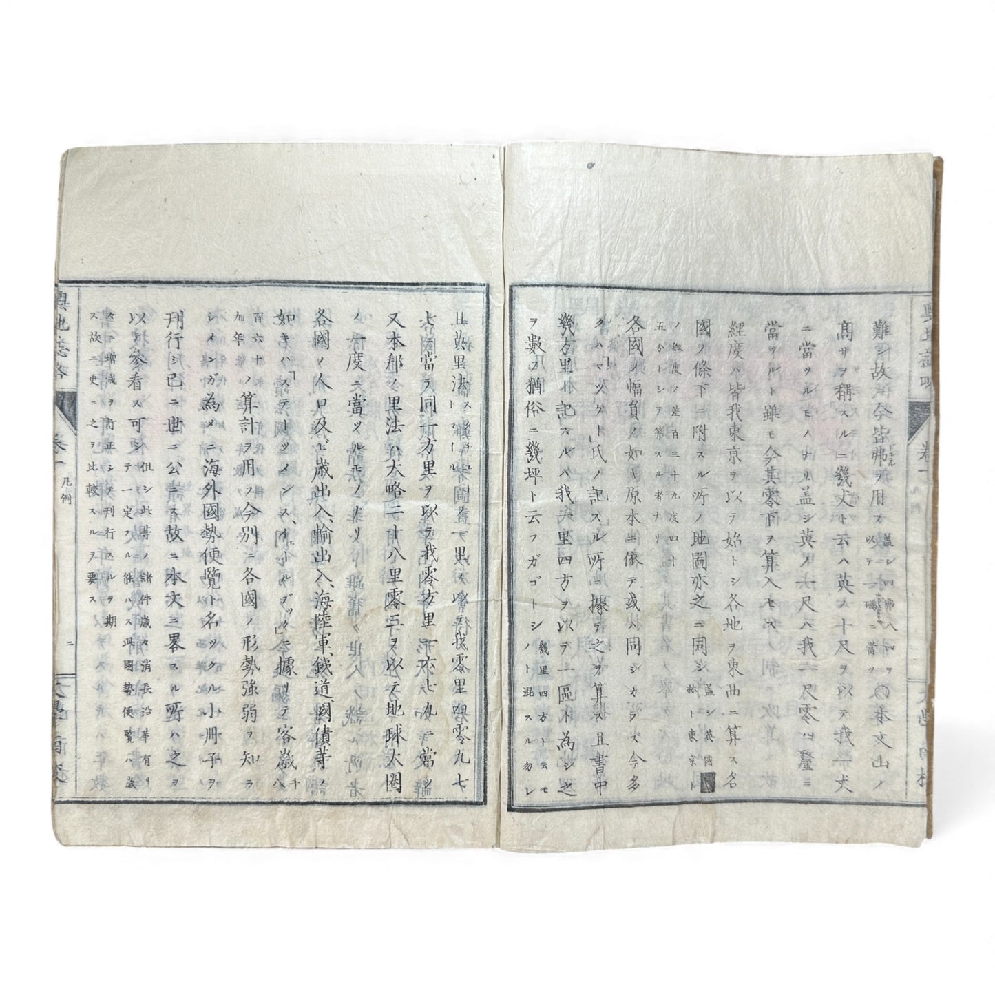 Meiji 1874 Japanese Illustrated Geography Book –《輿地誌畧》Yochi Shiryaku – Maps, Cultures, Animals – Rare Original - B123