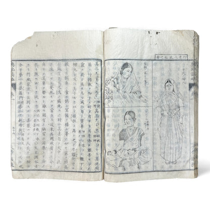 Meiji 1874 Japanese Illustrated Geography Book –《輿地誌畧》Yochi Shiryaku – Maps, Cultures, Animals – Rare Original - B123