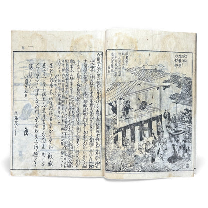 Edo Japanese Illustrated “Famous Places” Guide – 《都林泉名勝圖會》Tosurisen Meishō Zue – Scenic Temples & Landscapes – Rare Woodblock Book - B125