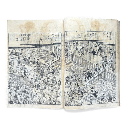 Edo Japanese Illustrated “Famous Places” Guide – 《都林泉名勝圖會》Tosurisen Meishō Zue – Scenic Temples & Landscapes – Rare Woodblock Book - B125