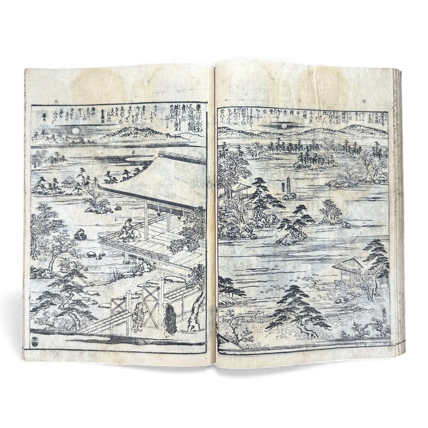 Edo Japanese Illustrated “Famous Places” Guide – 《都林泉名勝圖會》Tosurisen Meishō Zue – Scenic Temples & Landscapes – Rare Woodblock Book - B125