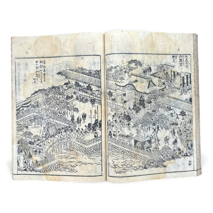 Edo Japanese Illustrated “Famous Places” Guide – 《都林泉名勝圖會》Tosurisen Meishō Zue – Scenic Temples & Landscapes – Rare Woodblock Book - B125