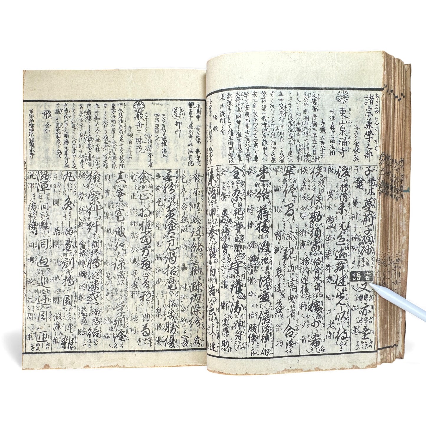 Edo Japanese Illustrated Encyclopedia – History, Divination, Palmistry, Calendars & Figures – Rare Woodblock Compendium - B126