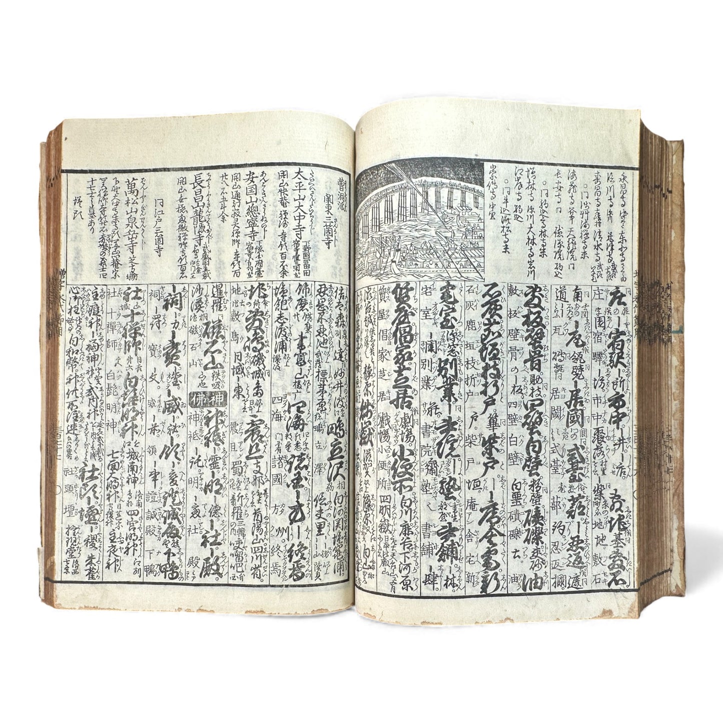 Edo Japanese Illustrated Encyclopedia – History, Divination, Palmistry, Calendars & Figures – Rare Woodblock Compendium - B126