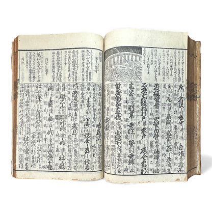 Edo Japanese Illustrated Encyclopedia – History, Divination, Palmistry, Calendars & Figures – Rare Woodblock Compendium - B126