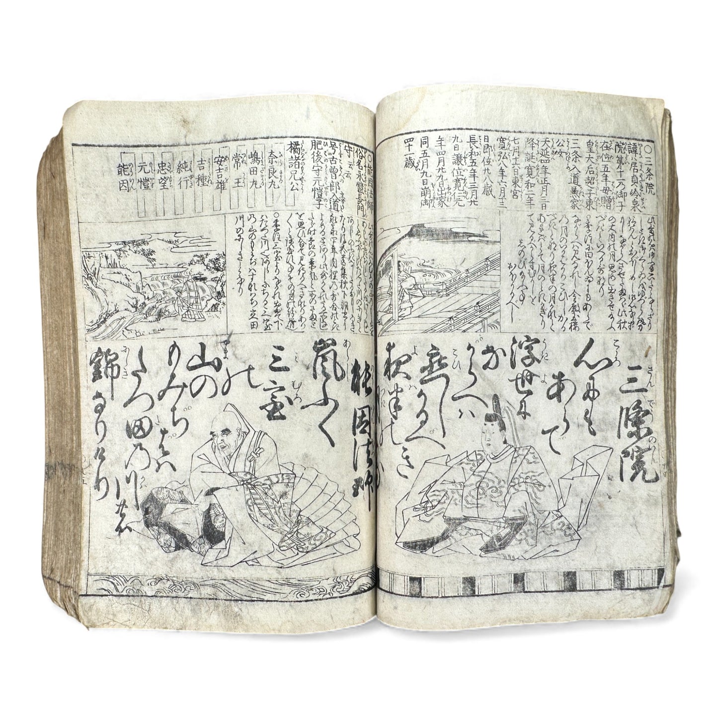 Edo Period Illustrated Waka & Seasonal Customs Book – Woodblock Printed Poetry & Scenes (Japan, c.1800–1860) - B127