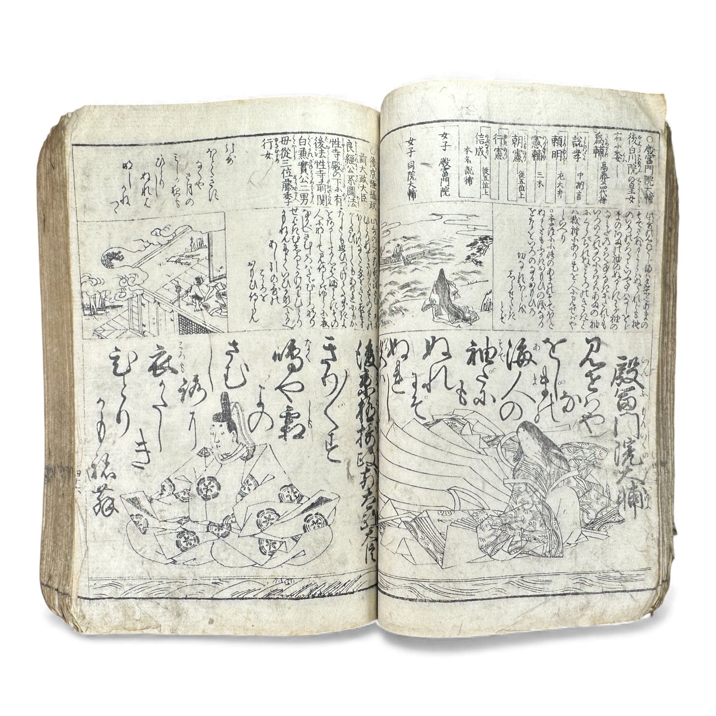 Edo Period Illustrated Waka & Seasonal Customs Book – Woodblock Printed Poetry & Scenes (Japan, c.1800–1860) - B127