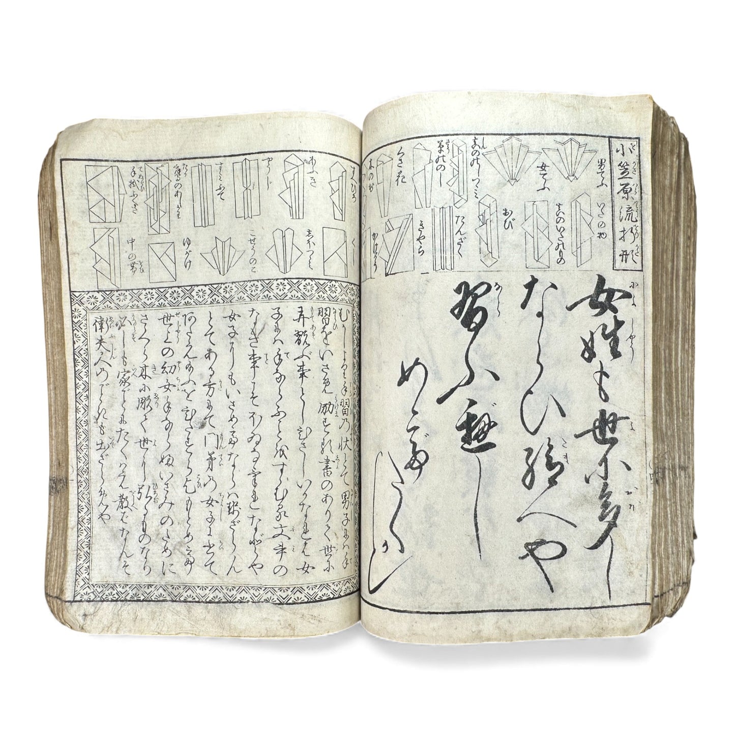 Edo Period Illustrated Waka & Seasonal Customs Book – Woodblock Printed Poetry & Scenes (Japan, c.1800–1860) - B127