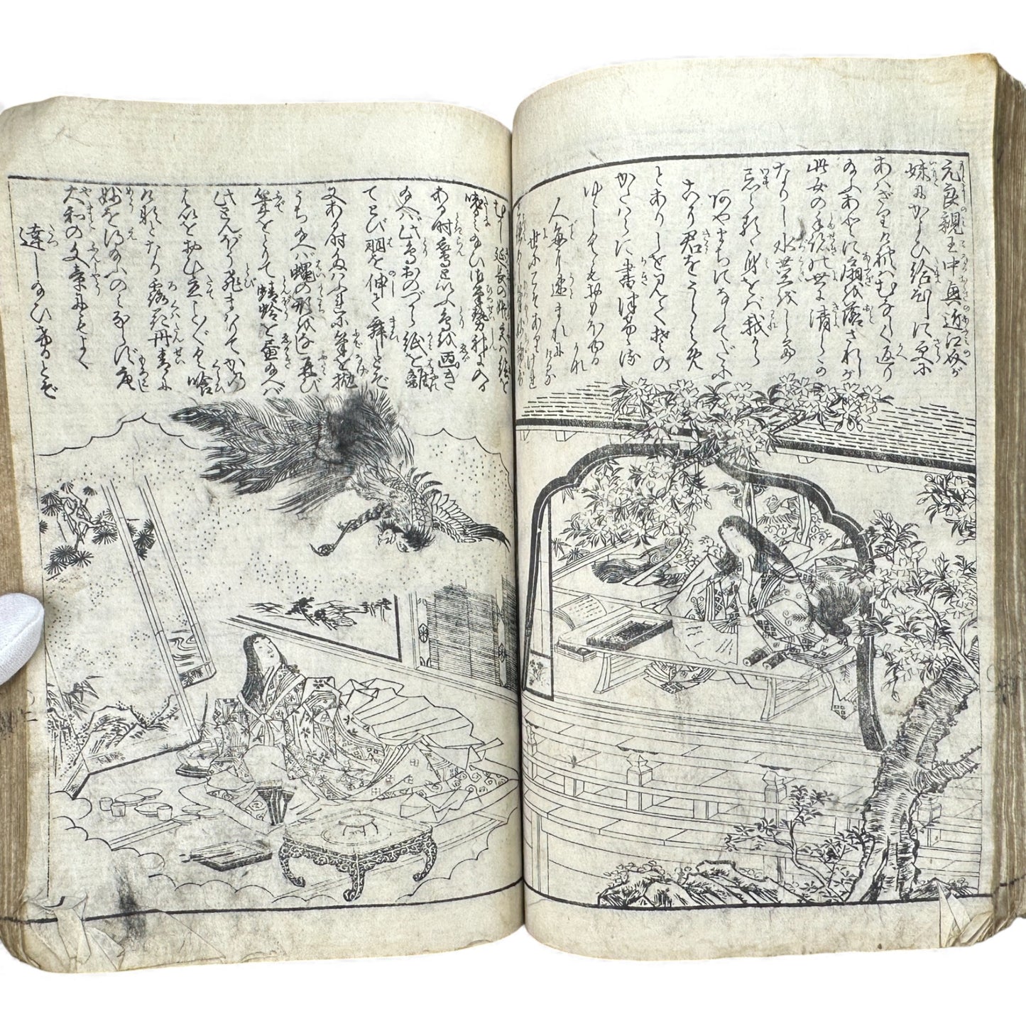 Edo Period Illustrated Waka & Seasonal Customs Book – Woodblock Printed Poetry & Scenes (Japan, c.1800–1860) - B127