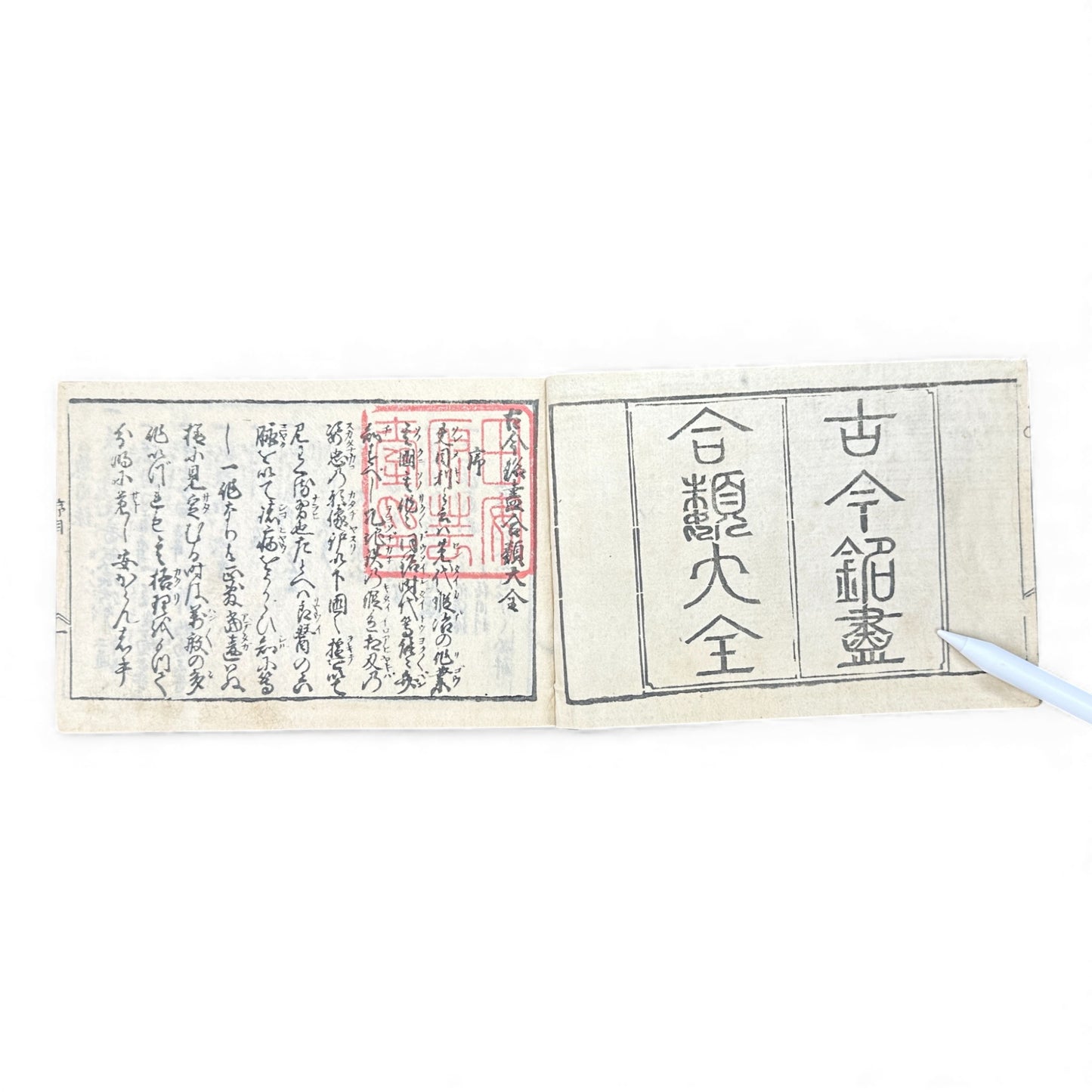 Edo Samurai Reference Book – 古今銘盡合鑑大全 – Sword Diagrams & Warrior Ranks (Woodblock Print) - B128