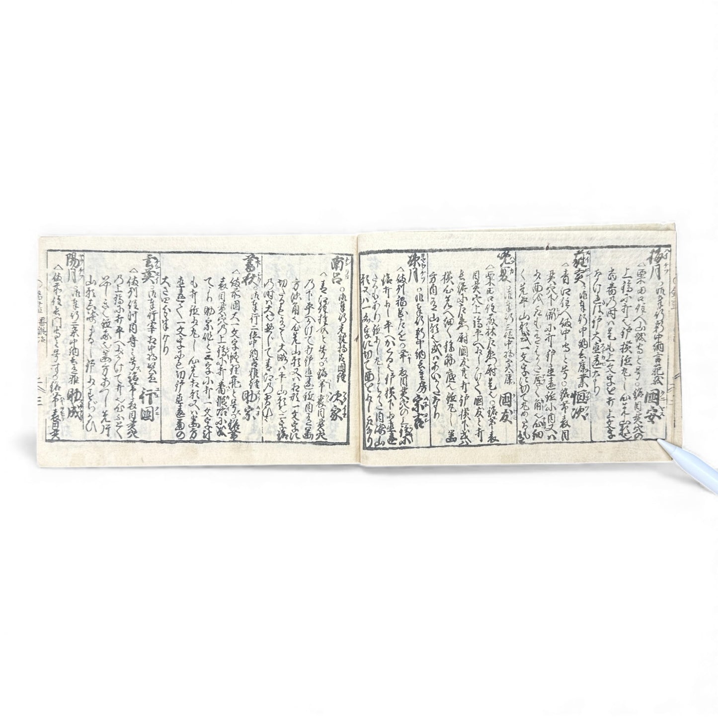 Edo Samurai Reference Book – 古今銘盡合鑑大全 – Sword Diagrams & Warrior Ranks (Woodblock Print) - B128