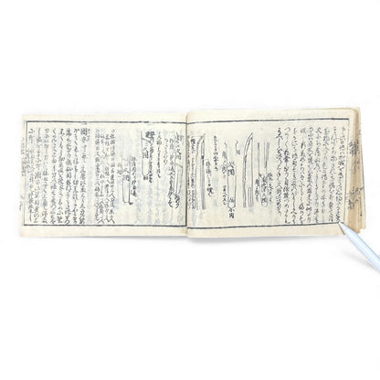 Edo Samurai Reference Book – 古今銘盡合鑑大全 – Sword Diagrams & Warrior Ranks (Woodblock Print) - B128