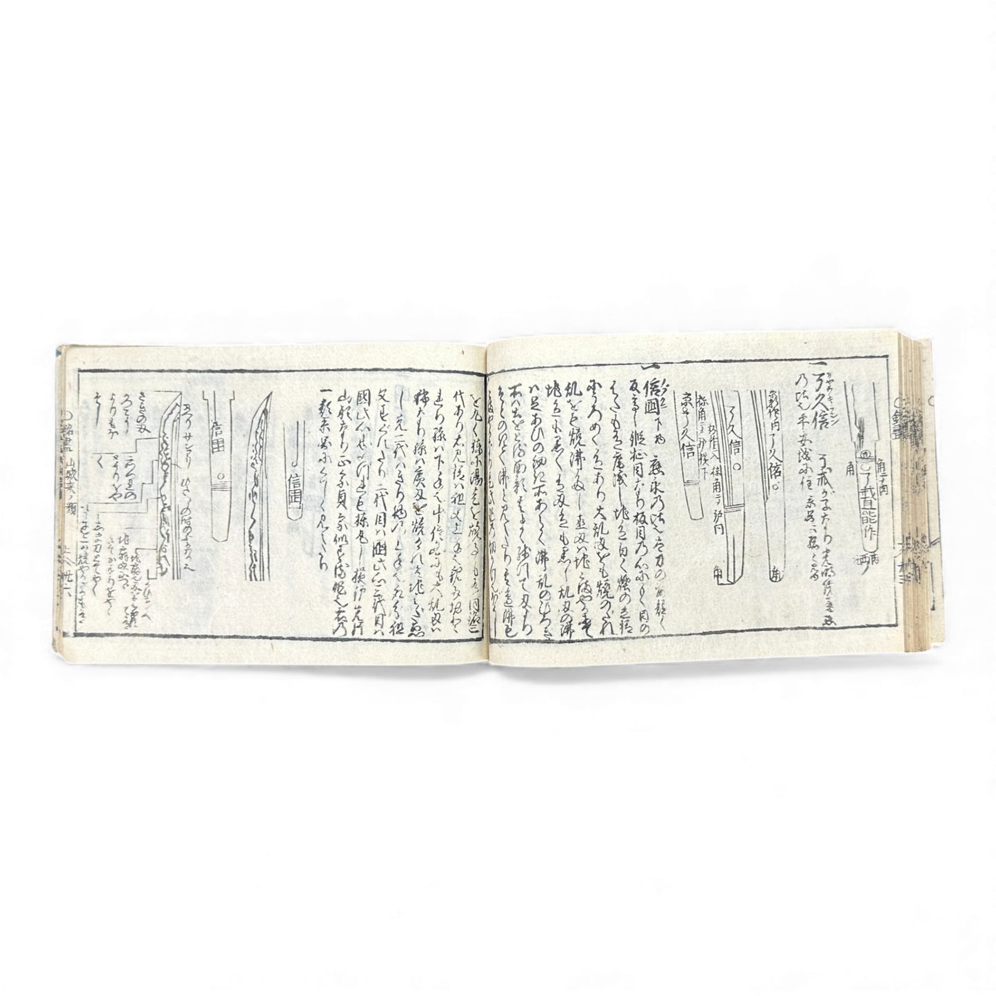 Edo Samurai Reference Book – 古今銘盡合鑑大全 – Sword Diagrams & Warrior Ranks (Woodblock Print) - B128