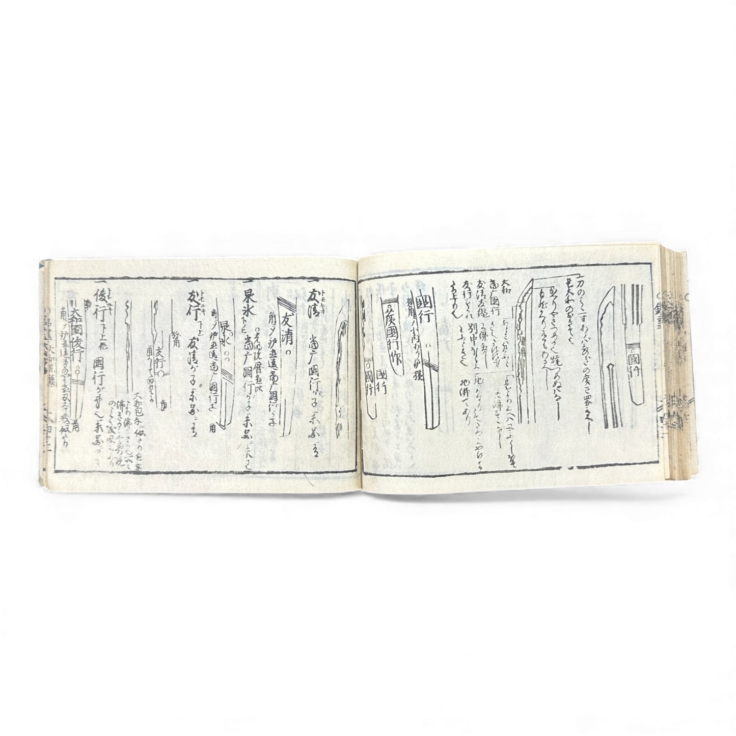 Edo Samurai Reference Book – 古今銘盡合鑑大全 – Sword Diagrams & Warrior Ranks (Woodblock Print) - B128
