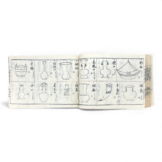 Edo-Period Illustrated Ceramics & Antiquities Manual – 古今知見録 (Kokon Chikenroku) – Woodblock-Printed Japanese Reference Book - B130