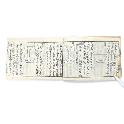 Edo-Period Illustrated Tea Jar & Ceramics Manual – 万宝全書 (Manpō Zensho) – Woodblock-Printed Japanese Antique Book- B131