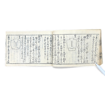 Edo-Period Illustrated Tea Jar & Ceramics Manual – 万宝全書 (Manpō Zensho) – Woodblock-Printed Japanese Antique Book- B131
