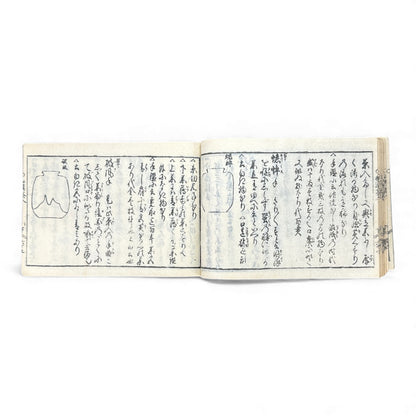 Edo-Period Illustrated Tea Jar & Ceramics Manual – 万宝全書 (Manpō Zensho) – Woodblock-Printed Japanese Antique Book- B131