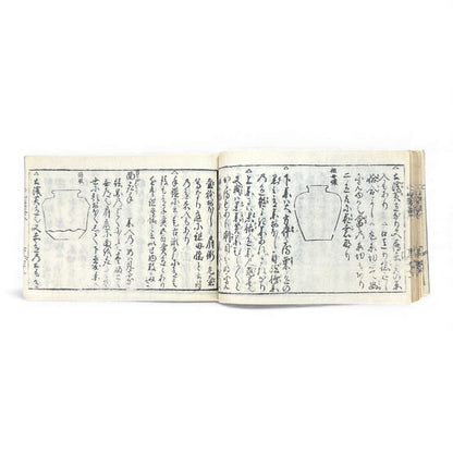 Edo-Period Illustrated Tea Jar & Ceramics Manual – 万宝全書 (Manpō Zensho) – Woodblock-Printed Japanese Antique Book- B131