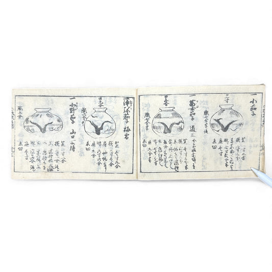 Edo-Period Tea Jar Identification Manual – 万宝全書 上巻  – Illustrated Woodblock-Printed Japanese Antique Book- B132