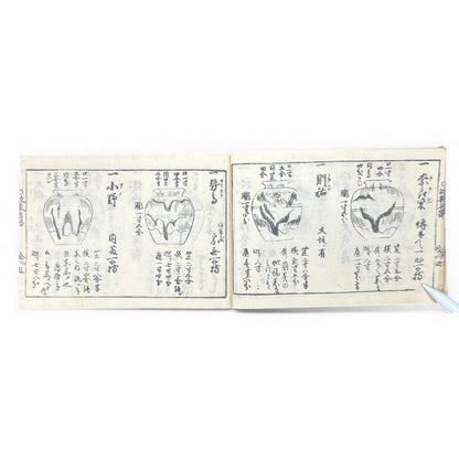 Edo-Period Tea Jar Identification Manual – 万宝全書 上巻  – Illustrated Woodblock-Printed Japanese Antique Book- B132