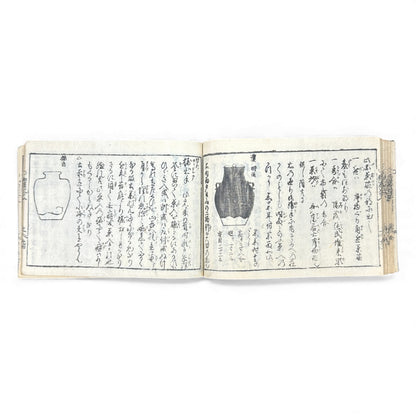 Edo-Period Tea Jar Identification Manual – 万宝全書 上巻  – Illustrated Woodblock-Printed Japanese Antique Book- B132