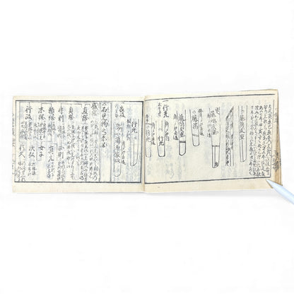 Edo-Period Japanese Swordsmith Manual – 万宝全書 (Manpō Zensho) 刀工鑑定篇 – Woodblock-Printed Nihontō Reference Book - B134