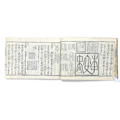 Edo-Period Manpō Zensho 印譜 — Japanese Seal & Signature Manual (c.1840–1860) | Original Woodblock-Printed Inpu Book - B139