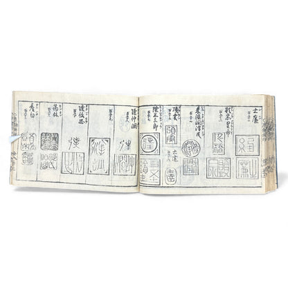 Edo-Period Manpō Zensho 印譜 — Japanese Seal & Signature Manual (c.1840–1860) | Original Woodblock-Printed Inpu Book - B139