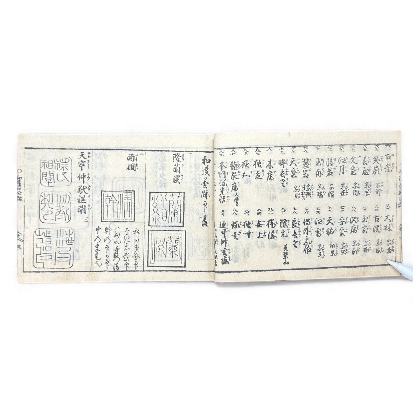 Edo–Meiji Japanese Seal Manual 印譜 — Woodblock-Printed Hanko & Tensho Reference Book (Antique) - B140