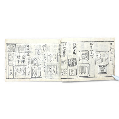 Edo–Meiji Japanese Seal Manual 印譜 — Woodblock-Printed Hanko & Tensho Reference Book (Antique) - B140