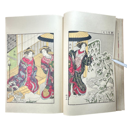 Antique Japanese Woodblock Print Book – Seirō Bijin Awase Kagami (青樓美人合姿鏡) – Taisho Bijin-ga Illustrated Album - B141