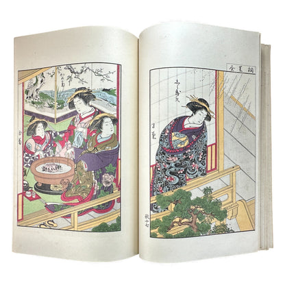 Antique Japanese Woodblock Print Book – Seirō Bijin Awase Kagami (青樓美人合姿鏡) – Taisho Bijin-ga Illustrated Album - B141