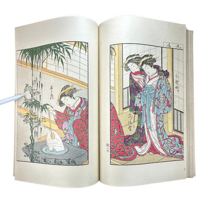 Antique Japanese Woodblock Print Book – Seirō Bijin Awase Kagami (青樓美人合姿鏡) – Taisho Bijin-ga Illustrated Album - B141