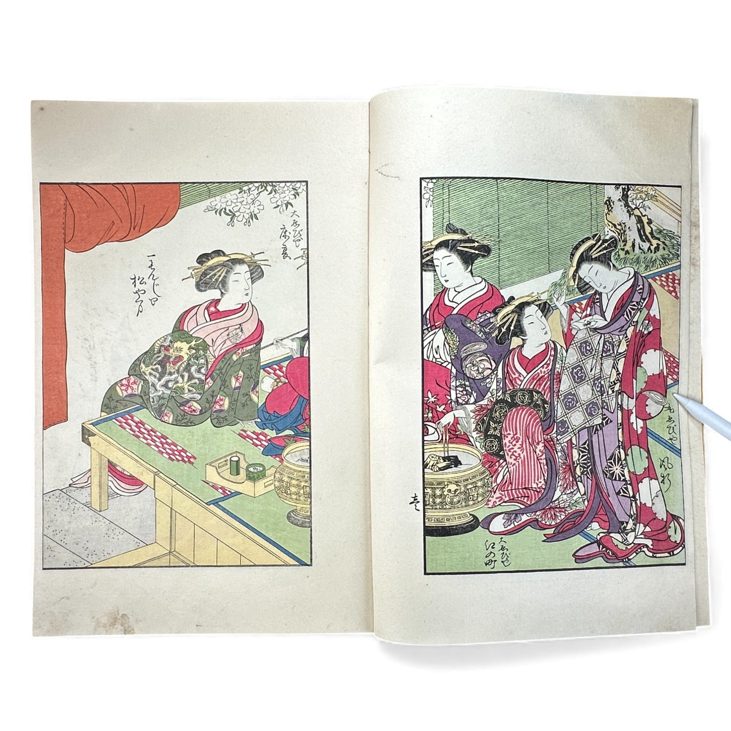 Taishō 1916 Woodblock Print Book – Seirō Bijin Awase Kagami (青楼美人合姿鏡) – Bijin-ga Japanese Art Book -B142