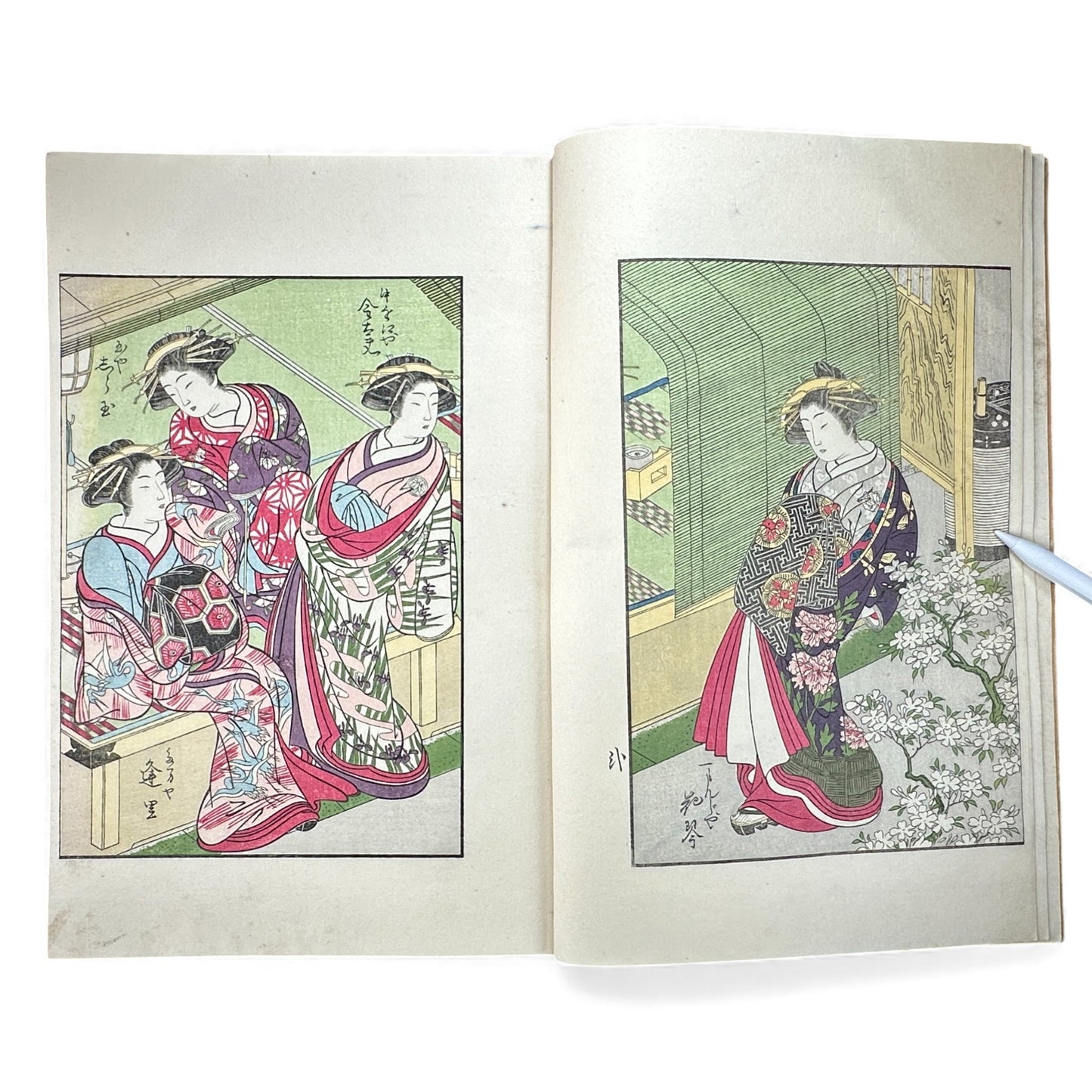 Taishō 1916 Woodblock Print Book – Seirō Bijin Awase Kagami (青楼美人合姿鏡) – Bijin-ga Japanese Art Book -B142