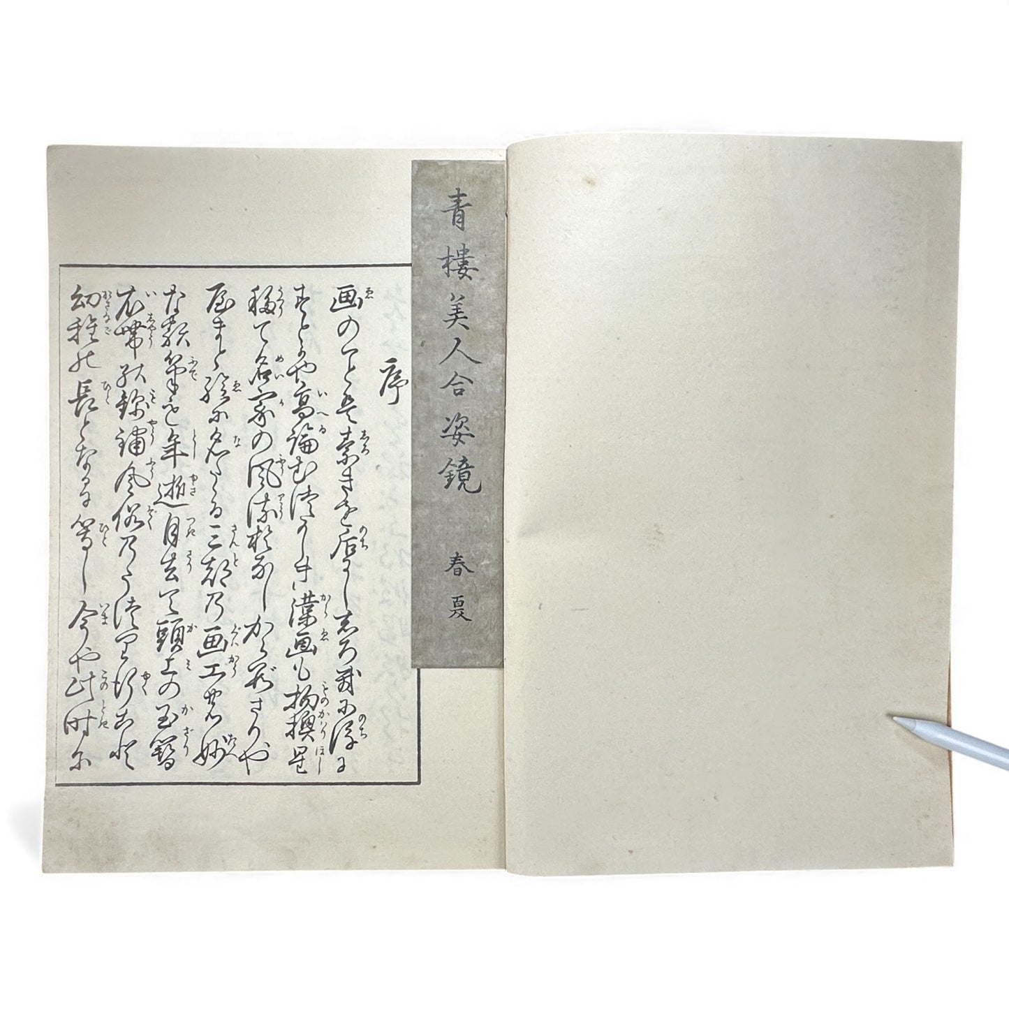 Antique Japanese Woodblock Print Book Taisho 1916 – Seirō Bijin Awase Kagami (青楼美人合姿鏡 春夏) – Spring & Summer Bijin-ga Album - B143