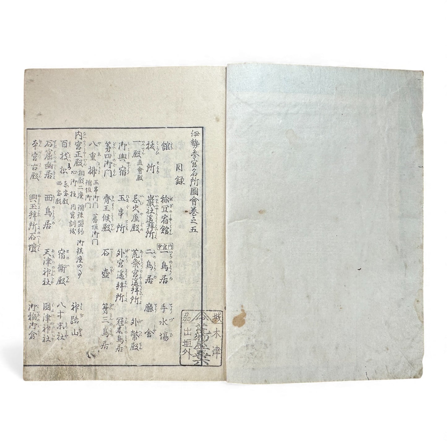 Edo–Meiji Woodblock Book – Ise Sangū Meisho Zue (伊勢参宮名所図会) – Illustrated Ise Pilgrimage Guide – Volume 5 Part 1 - B148