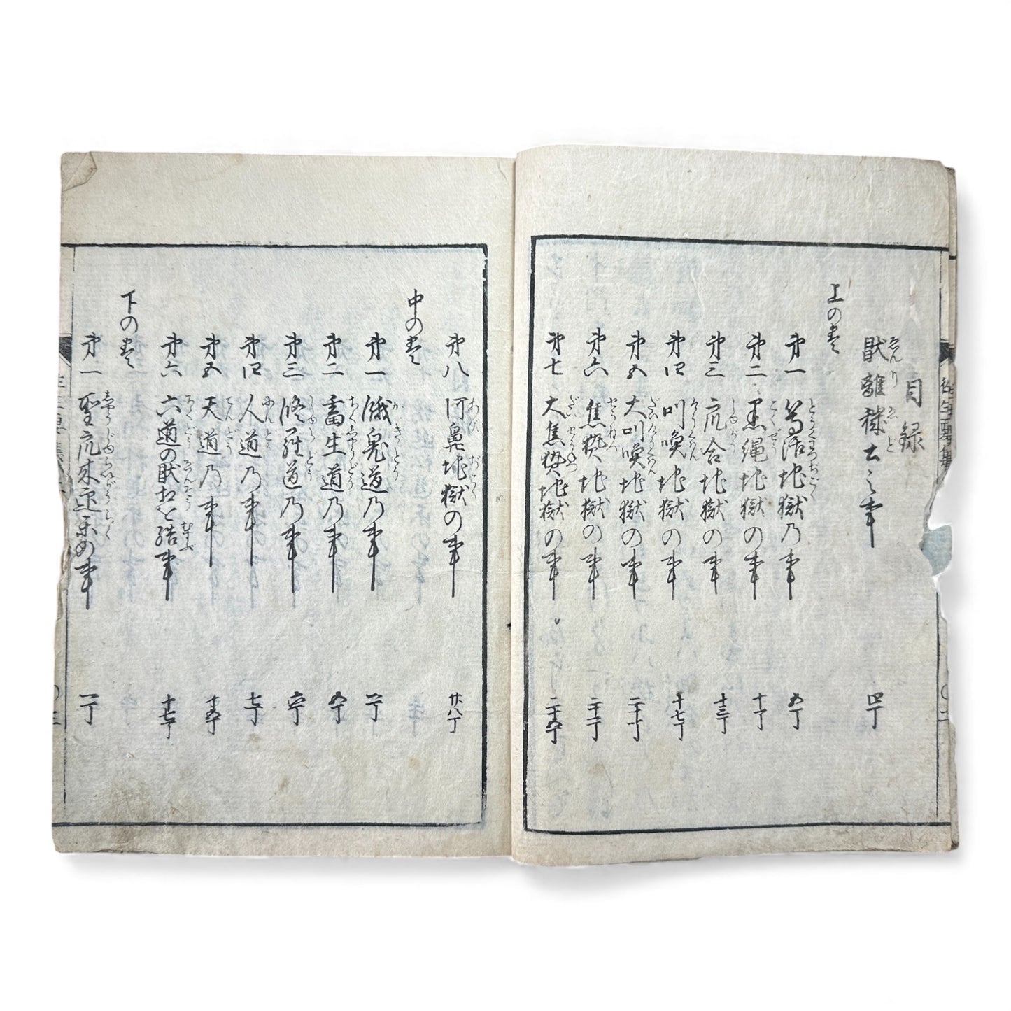 Edo–Meiji Woodblock Book – Ōjōyōshū 往生要集（後入）– Buddhist Hell Scenes 地獄絵 – Karma & Afterlife Illustrated Volume - B151