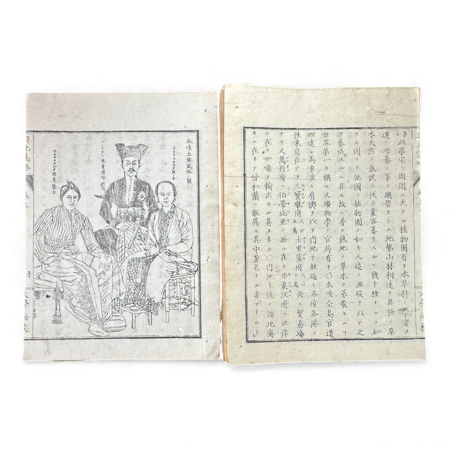 Meiji-Era Japanese Geography Book – Illustrated Maps & World Descriptions – Antique 19th Century Textbook - B154