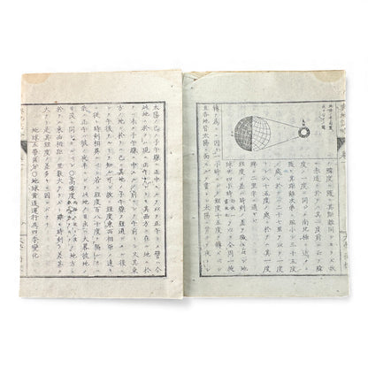 Yochi Shiryaku Volume 1 (1887) – Meiji Geography & Astronomy Textbook – World Maps & Diagrams - B156