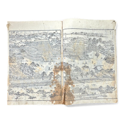 Nijūshihai Junpai Zue – Volume 1 Meiji Woodblock Book – 二十四輩順拝図会 巻— 越中越後 – Illustrated Buddhist Pilgrimage Guide (c.19th Century) - B157