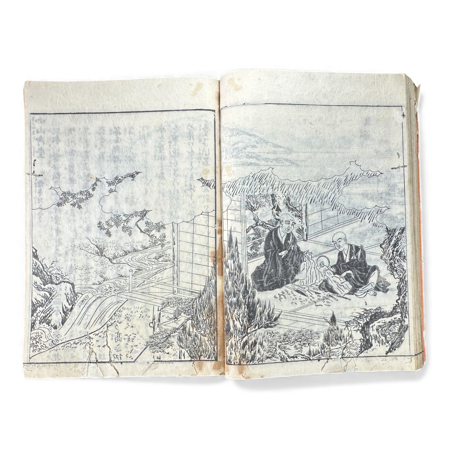 Nijūshihai Junpai Zue – Volume 1 Meiji Woodblock Book – 二十四輩順拝図会 巻— 越中越後 – Illustrated Buddhist Pilgrimage Guide (c.19th Century) - B157