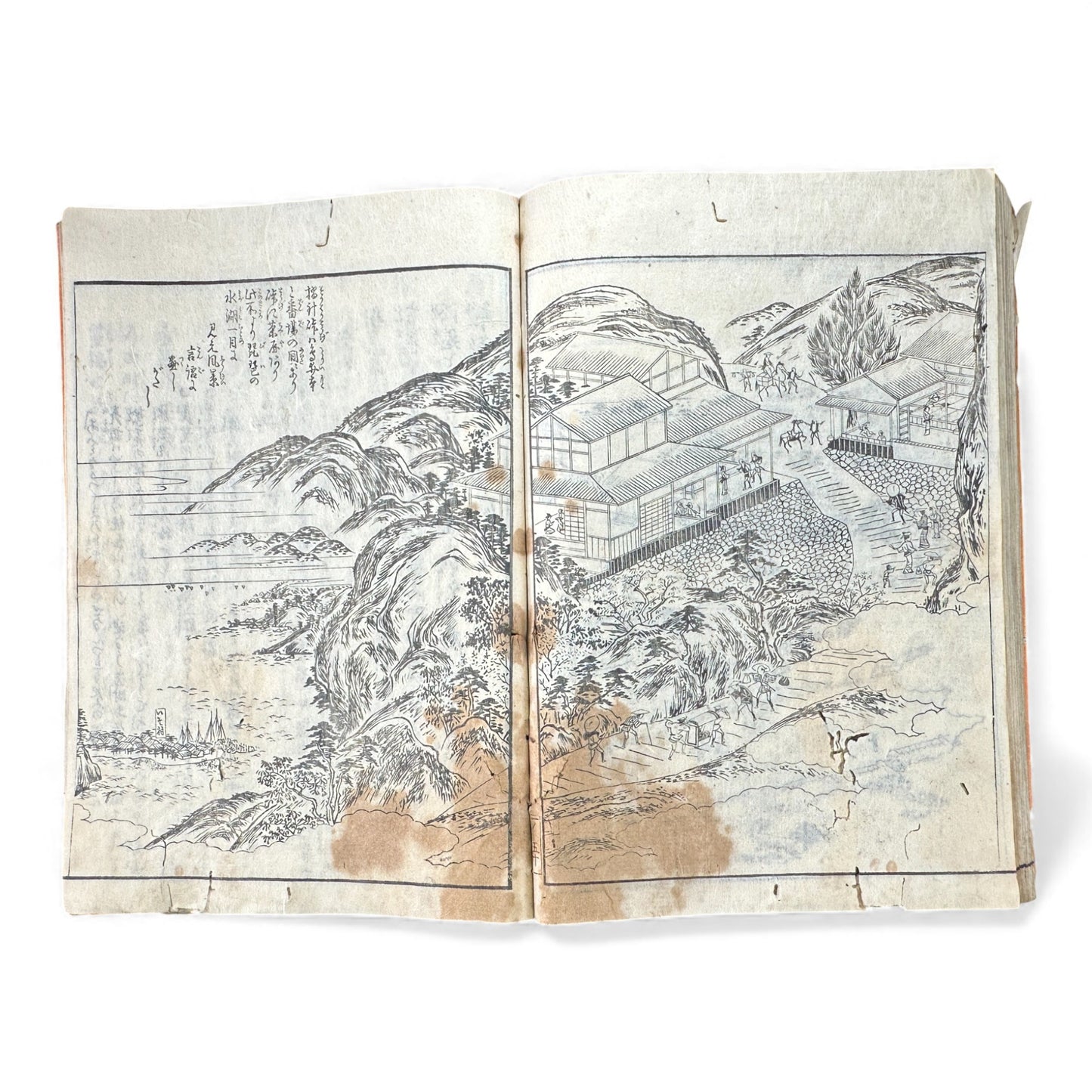 Nijūshihai Junpai Zue – Volume 1 Meiji Woodblock Book – 二十四輩順拝図会 巻— 越中越後 – Illustrated Buddhist Pilgrimage Guide (c.19th Century) - B157