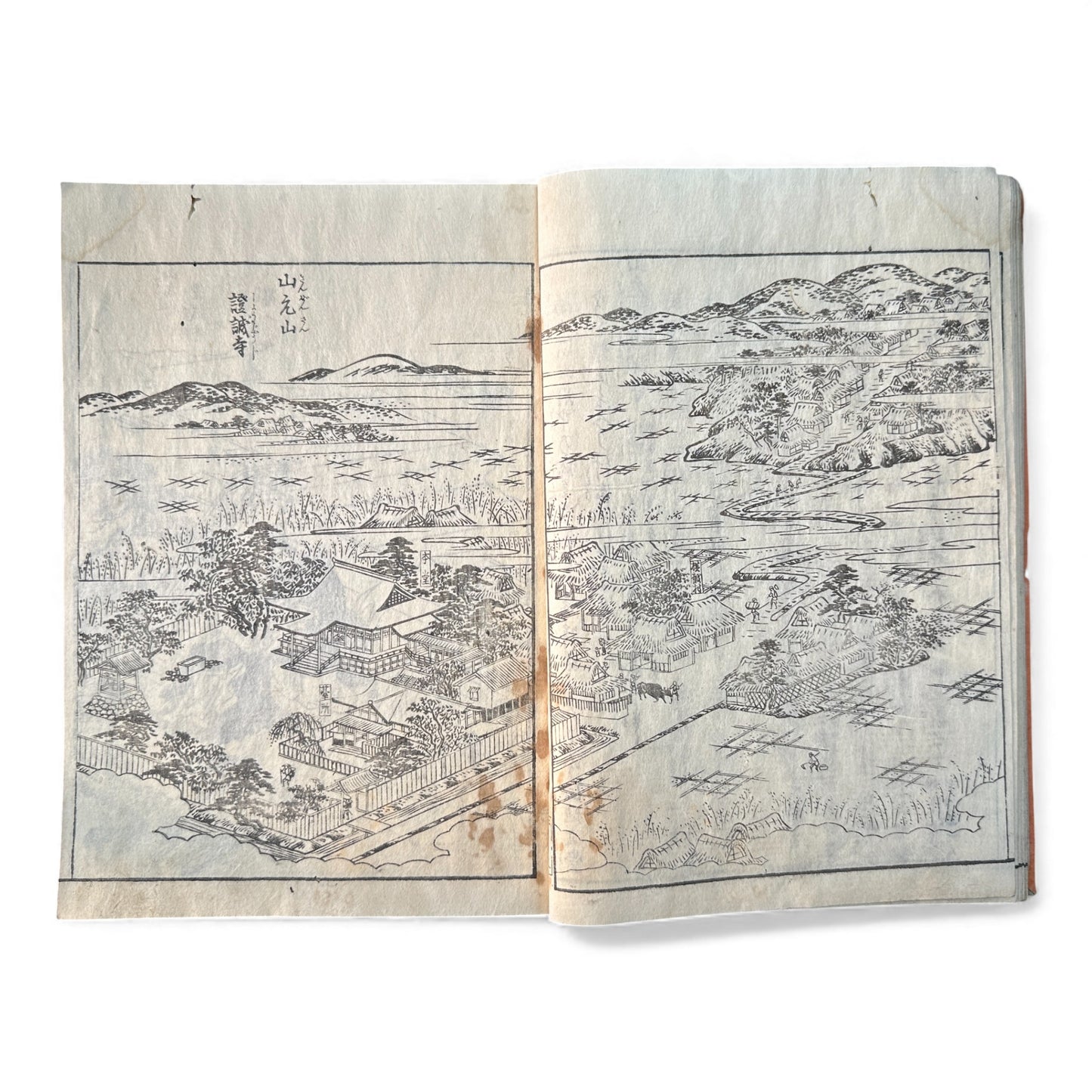 Nijūshihai Junpai Zue – Volume 2 Meiji Woodblock Book – 二十四輩順拝図会 巻二 越前加賀 – Illustrated Buddhist Pilgrimage Guide (c.19th Century) - B158