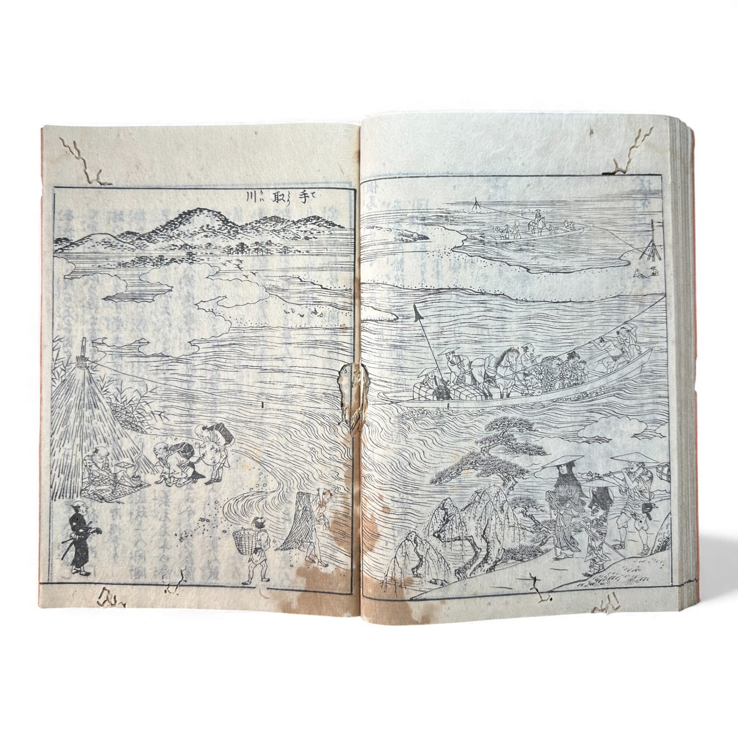 Nijūshihai Junpai Zue – Volume 2 Meiji Woodblock Book – 二十四輩順拝図会 巻二 越前加賀 – Illustrated Buddhist Pilgrimage Guide (c.19th Century) - B158